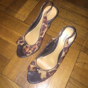 Cheetah Print Slingback Heels