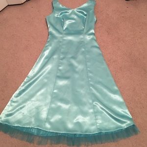 Custom made pin up mint green / turquoise dress.