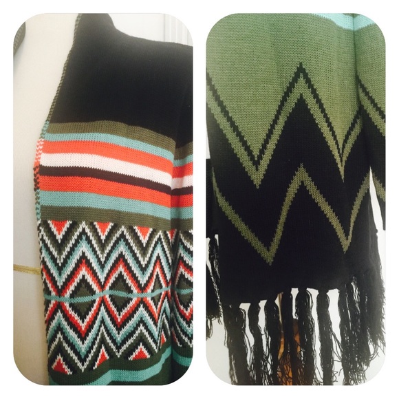 Aztec Fringed Cardigan - Picture 3 of 4