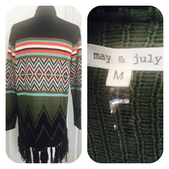 Aztec Fringed Cardigan - Picture 4 of 4