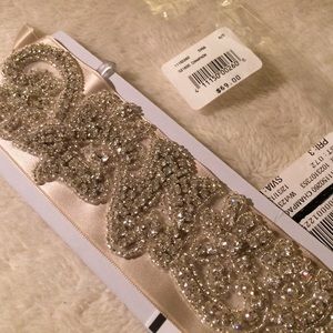 Embellished Champagne Bridal Sash