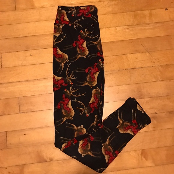 Lularoe OS Holiday Reindeer Leggings