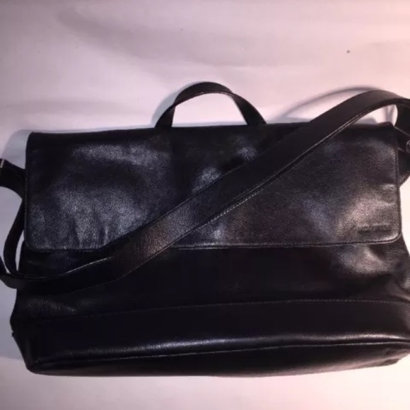 Jack Spade Bags Black Leather Crossbody Messenger Bag Poshmark