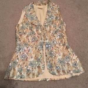 Sequin showy, vintage top. Perfect for holidays!