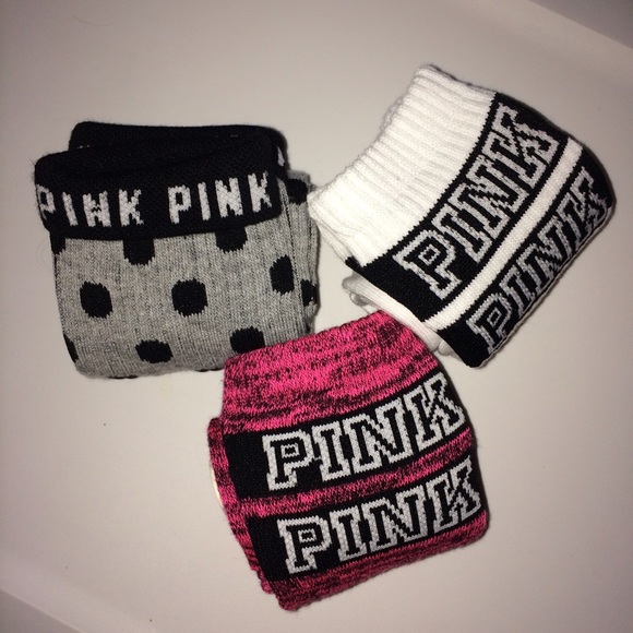 PINK Knee High Socks (3)