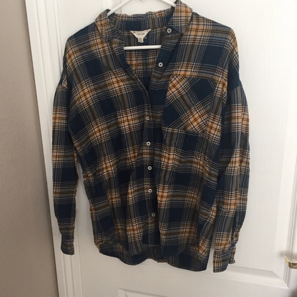 Yellow and blue flannel