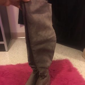 Thigh high Suede boots