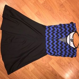 Very cute blue and black chevron dress!