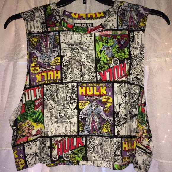 Hulk Comic Crop Top