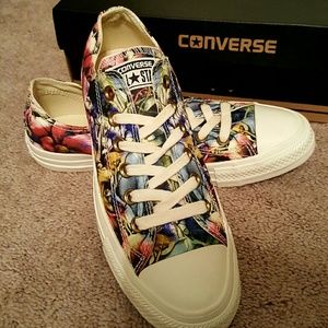 Low Top Converse Floral Artist Print