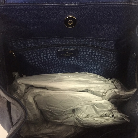 Kate Spade Navy Leather Backpack