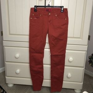 Burnt orange skinny jeans