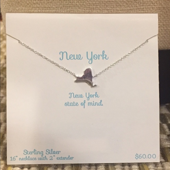 Sterling Silver New York State Necklace NWT