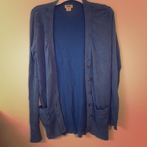blue boyfriend cardigan