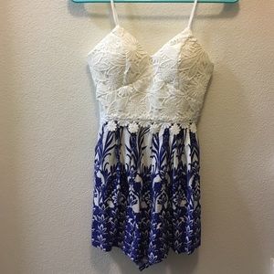 hello molly lace romper