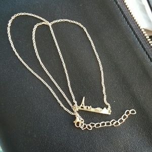 Gold Paris Skyline Necklace