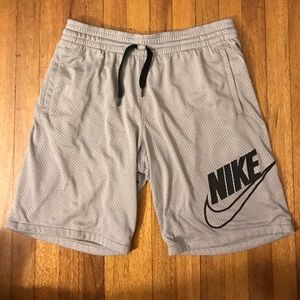 Grey Nike mesh training shorts
