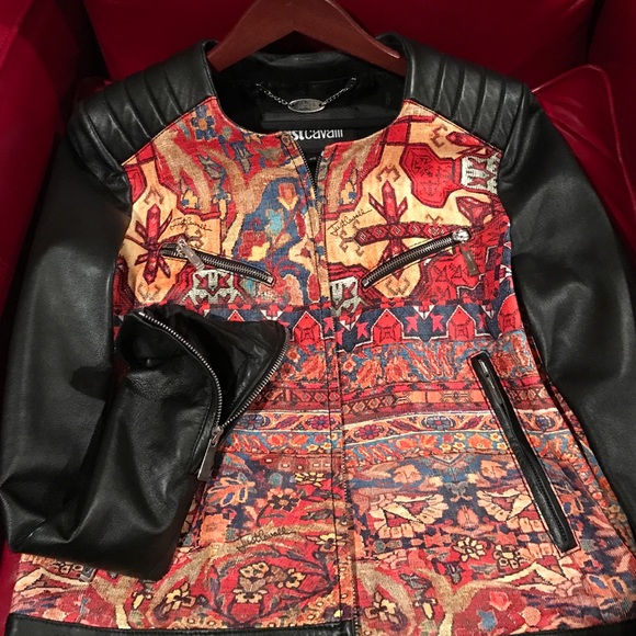 Authentic Roberto Cavilli leather jacket