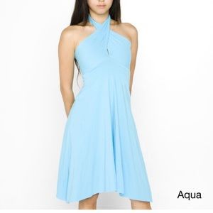 American Apparel jersey convertible halter dress M