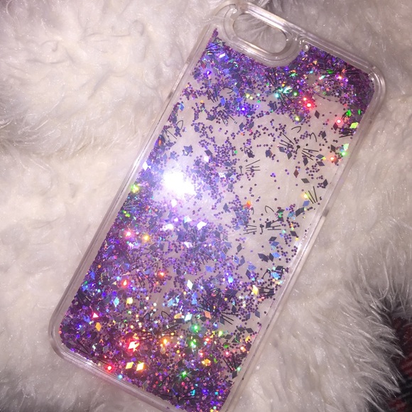 iPhone 6 Cat & whiskers pink glittery phone case.