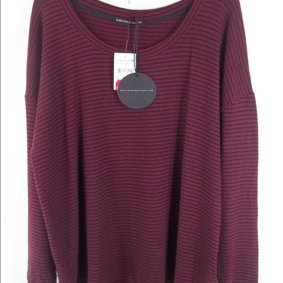 |SALE|💫Harlow and Graham Burgundy/Black Striped