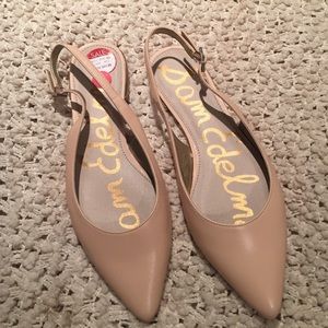 Soft nude slingbacks