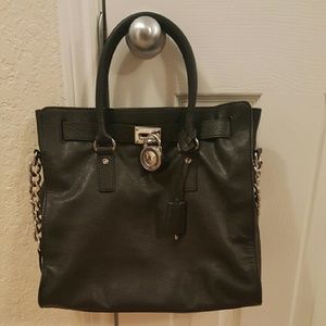 Large Black Leather Michael Kors Bag