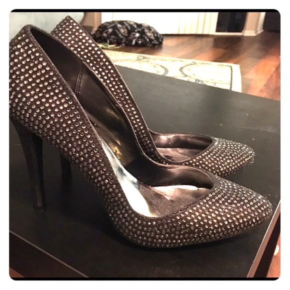 Black Crystal High Heels from Charlotte Russe
