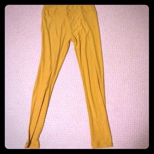 Lularoe Mustard yellow tall and curvy leggings