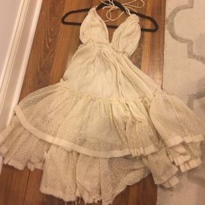 Gorgeous free people cream mini dress