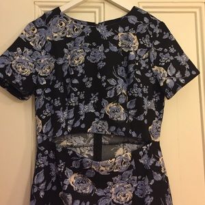 Two piece floral print dress