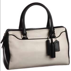 🌟Stunning COACH Leather Haley Bag Black/Grey. 🌟