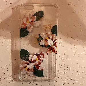 Clear & floral phone case