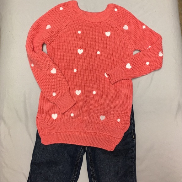 Girls XS Coral Knitted Sweater