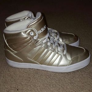 Gold Adidas High Tops
