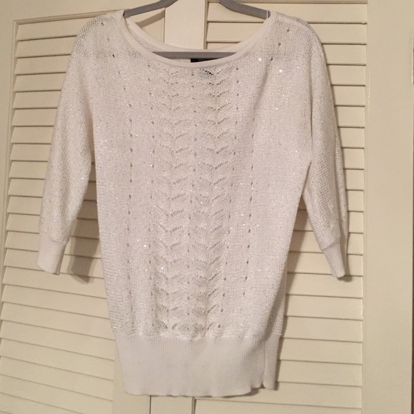 3/4 sleeve sparkly sweater