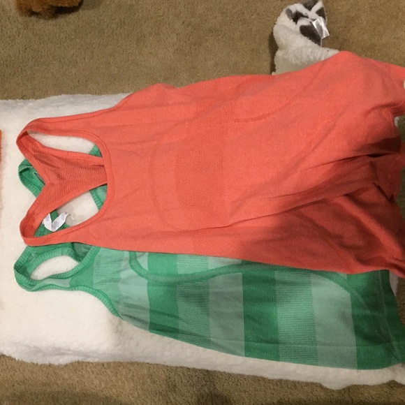 Lululemon Swiftly tanks. Orange is 8, green is 6. - Picture 1 of 4