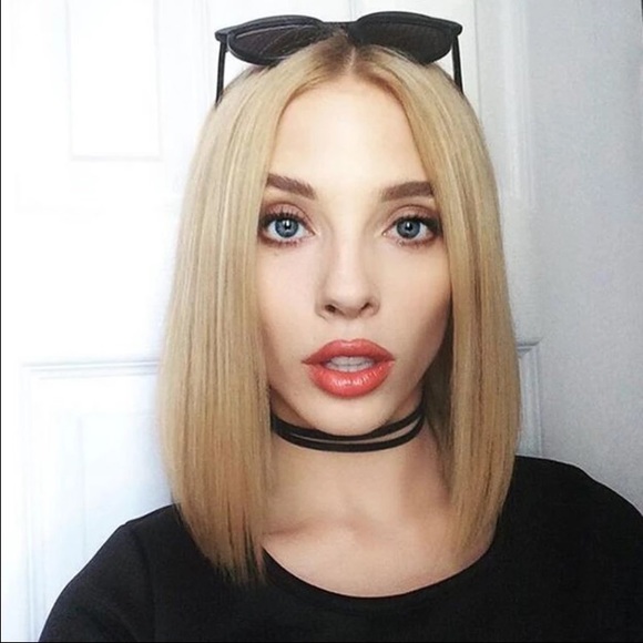 Double Strand Black Choker Necklace - Picture 2 of 4