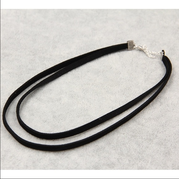 Double Strand Black Choker Necklace - Picture 3 of 4