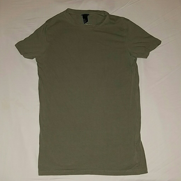 H&M Green Cotton Stretch T-shirt