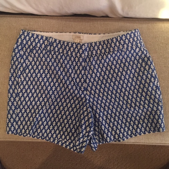 J. Crew Blue & White printed Shorts