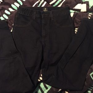 Just black high rise jeans (kind of like jeggings)
