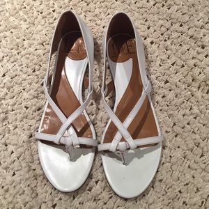 White slip on sandal