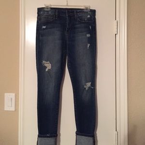 Joes Jeans Destroyed Skinny Rolled Ankle
