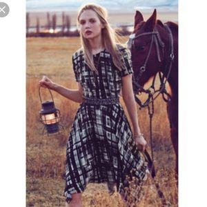Anthro corey Lynn calter painted plaid dress