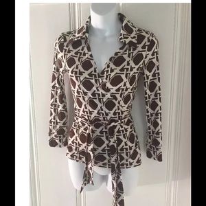 Diane von furstenberg wrap top gel print