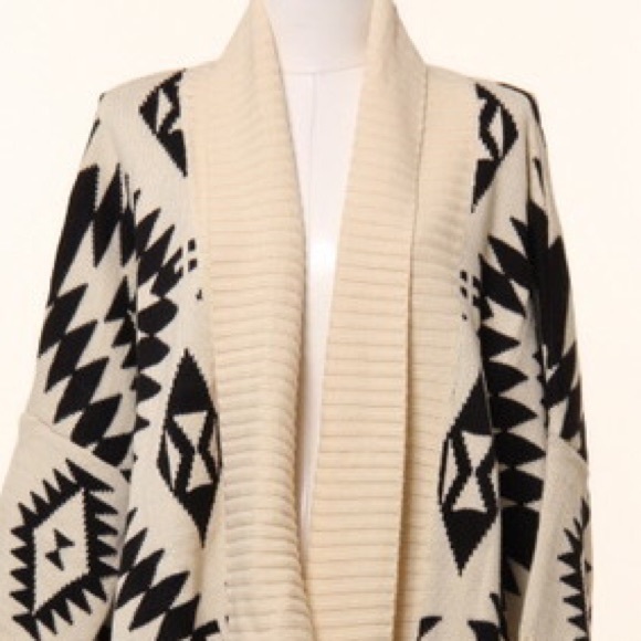 aztec knit cardigan