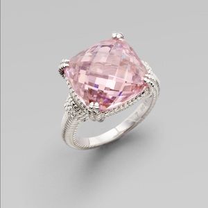 Judith Ripka Women's Pink Crystal Cushion Ring