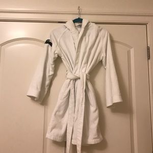 White Terry Cloth Lacoste Bath Robe