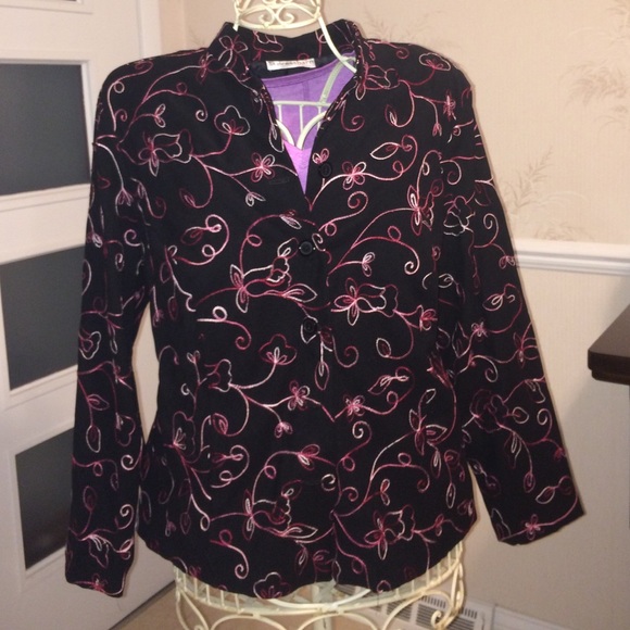 Dressbarn Embroidered Jacket Blazer Size 18/20